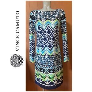 Vince Camuto Geometric Pattern Shift Dress 6
